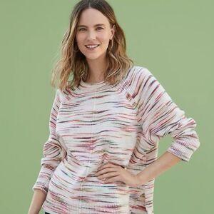 Lou & Grey Spacedye Seemed Poncho Sweater Size XS/S